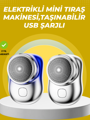 Taşınabilir, cep boyunda, şarjlı elektrikli tıraş makinesi