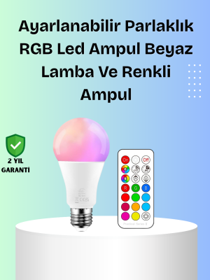 RGBW Teknolojili Akıllı LED Ampul, Zamanlayıcılı
