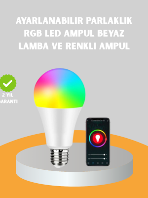 Uzaktan Kumandalı Akıllı LED Ampul, Enerji Tasarruflu