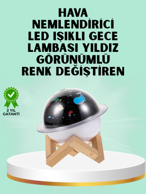 Projektör ışığı bulunan USB bağlantılı mini aromaterapi destekli hava nemlendirici