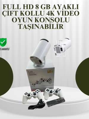 Portatif 4K Projeksiyon – 4.000 Uygulama, Kablosuz Yansıtma ve Bluetooth 5.0