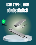 USB‑C Çoklu Bağlantı Merkezi – 5 Gbps, 100‑240 V, Sağlam Eloksal Tasarım