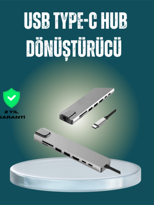USB‑C Çoklu Bağlantı Merkezi – 5 Gbps, 100‑240 V, Sağlam Eloksal Tasarım
