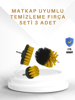 Yüksek Devirde Etkili Temizlik Sağlayan Matkap Ucu Fırça Seti