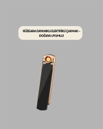 USB Şarjlı Alevsiz Elektronik Çakmak – Rüzgara Dayanıklı, Gazsız, Güvenli Kullanım - Görsel 3
