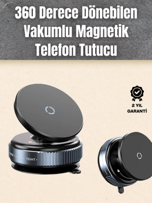 Çok Yönlü Döner Başlıklı Vakumlu Araç Telefon Standı – Sert Yollarda Stabil Kullanım