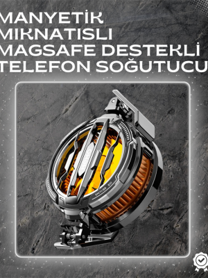 LED Işıklı Telefon Soğutucu | Ultra Sessiz Fan | Mıknatıslı ve Aparatlı Bağlantı