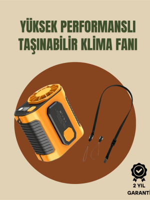 Taşınabilir USB Şarjlı Turbo Fan – 3 Modlu Soğutma, Hafif & Kompakt