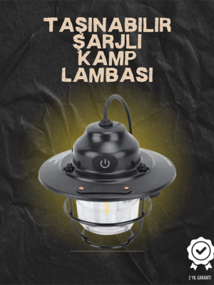 Kamp ve Bahçe İçin Retro LED Fener – Sıcak Işık, Uzun Ömürlü Batarya