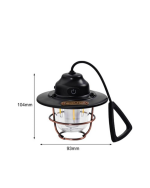 USB Şarjlı Retro LED Kamp Feneri – 4 Işık Modu, Su Geçirmez, Taşınabilir - Görsel 3