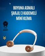 USB Şarjlı Boyun Fanı | Hafif, Katlanabilir, Taşınabilir, Düşük Gürültülü Fan
