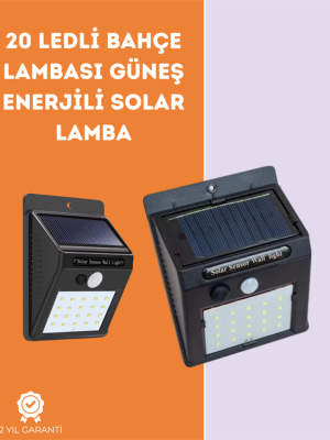 Kablosuz Solar LED Lamba | Bahçe, Veranda, Merdiven Işığı, Otomatik Aç-Kapa Sensörlü