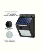 Hareket Sensörlü Solar Lamba | 120° Algılama Açısı, 3-4 Metre Mesafe, Suya Dayanıklı LED - Görsel 5