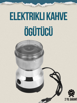 Kompakt Elektrikli Kahve ve Baharat Öğütücü | 14500 Devir, Şeffaf Kapaklı, Hediye İçin İdeal