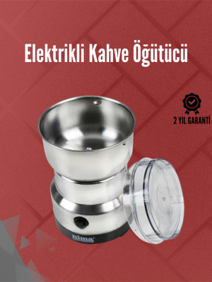 Paslanmaz Çelik Elektrikli Kahve Değirmeni | Sessiz, Hızlı, Çok Amaçlı Öğütücü (200W)