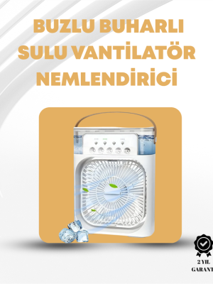 Taşınabilir 3'ü 1 Arada Mini Fan | Nemlendirici + Soğutucu + Gece Lambası
