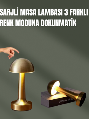 %100 Kademeli Ayarlanabilir Işık – USB Şarjlı Masa Lambası