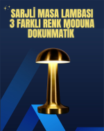 Modern Tasarım Şarjlı Masa Lambası – 1800 mAh Batarya