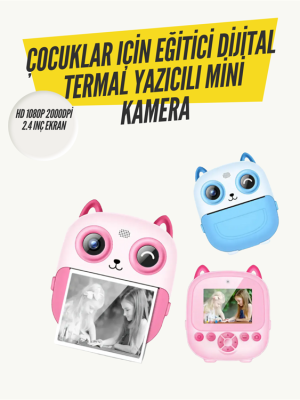 2.4” Ekranlı Mini Kamera – 1080p Kayıt + Mürekkepsiz Yazdırma