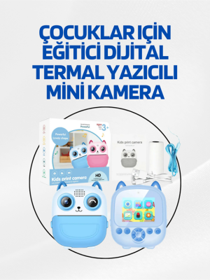 Dijital Termal Yazıcılı Mini Kamera – HD Video & Anında Fotoğraf Çıktısı