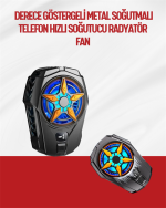 Oyunlar İçin Telefon Soğutucu – 65-85 mm Uyumlu, Dijital Ekranlı