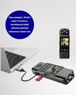 WiFi Destekli Mini Kamera – 180° Dönebilen Lens, 1080P Video, TFT Ekranlı - Görsel 5