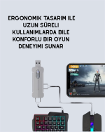 Yüksek Performanslı Mobil Oyun Aksesuarı – 5 Parçalı Klavye Mouse Dönüştürücü Set - Görsel 2