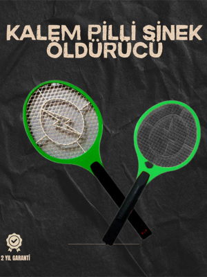 Hafif ve Ergonomik Elektronik Böcek Öldürücü – Güvenlik Koruması ile Pil Kontrollü
