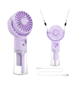 Su Sisi Püskürtmeli Taşınabilir El Fanı – Çocuk ve Öğrencilere Uygun, Kamp ve Seyahat İçin - Görsel 3