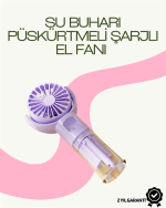 Dönen Su Sisli El Fanı – 4 Kademeli Rüzgar, Şeffaf Su Haznesi, Sessiz Çalışma