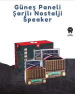 KTF-1428 Taşınabilir Güneş Enerjili Bluetooth Radyo Hoparlör – Şarjlı, Radyo, MP3, AUX Girişli - Görsel 2