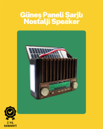 KTF-1428 Solar Panel Destekli Şarjlı Bluetooth Hoparlör – FM/AM/SW Radyo, AUX ve TF Kart Girişli - Görsel 2