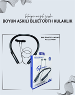Polygold PG-100 Boyun Askılı Kablosuz Kulaklık – 200 Saat Bekleme Süresi, Stereo Ses, Mikrofonlu - Görsel 2