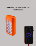 Güneş Enerjili LED Powerbank Işıldak – 10000 mAh, Su Geçirmez, 32 LED, Taşınabilir Tasarım - Görsel 4