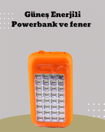 Güneş Paneli Destekli Powerbank ve LED Işıldak – 10000 mAh, Çift USB, Outdoor Kullanım İçin - Görsel 2