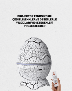 Uzaktan Kumandalı, USB Girişli, Döner Projektör Lamba