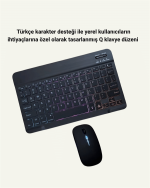 Şık ve Sessiz Tasarımlı Işıklı Klavye Mouse Seti – Şarjlı, Wireless - Görsel 3