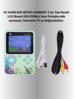 TV Bağlantılı 500 Oyunlu Mini Gameboy Konsol