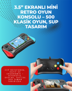 500 Retro Oyunlu Taşınabilir El Konsolu – X7M Modeli - Görsel 2