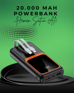 20000 mAh Taşınabilir Powerbank | Çok Kablolu, Hızlı Şarj Destekli (22.5W) - Görsel 2