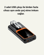 Taşınabilir Şarj Cihazı 20000 mAh | 22.5W Hızlı Şarj + Dijital Ekran + Kablo Dahil - Görsel 4