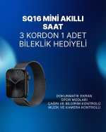 Mini Series 10 Akıllı Saat | 3 Kordon + Bileklik Hediyeli, Tüm Telefonlarla Uyumlu - Görsel 2