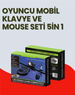 5in1 BT5.3 Mobil Oyun Kiti Klavye Mouse Dönüştürücü Seti - Görsel 2