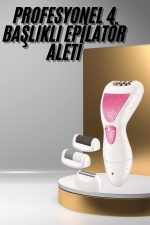 Ayak Törpü Başlıklı Epilatör Aleti 4 Başlıklı Taşınabilir Şarjlı Epilasyon Cihazı - Görsel 2