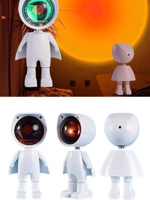 Astronot Işık Projektörü Gökkuşağı Projeksiyon Gece Lambası Hediyelik