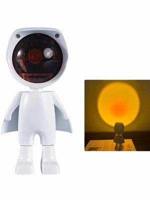 Projeksiyon Güneş Lambası Astronot Gün Batımı Projektör LED Işıklı