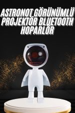 180 Derece Dönebilen Astronot Masa ve Gece Lambası Projektör - Görsel 2