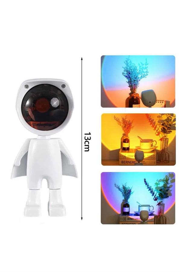 Compressed by jpeg-recompress 180 Derece Dönebilen Astronot Masa ve Gece Lambası Projektör - Görsel 1