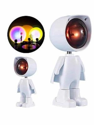 Gün Batımı Projektör Lamba Astronot Görünümlü Dekoratif Masa Lambası