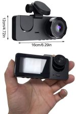 3 Kameralı 2 İnç 1080P Araç İçi Kamera Sürüş Kamerası CarPlay - Görsel 5